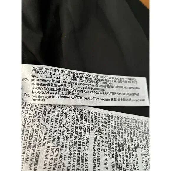 Zara US Medium Black Faux Leather Motorcycle Moto Jacket Pockets - Picture 10 of 13